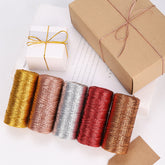16 Strands Flat Hollow Gold Wire Non-stretch Gift Wrapping Wire